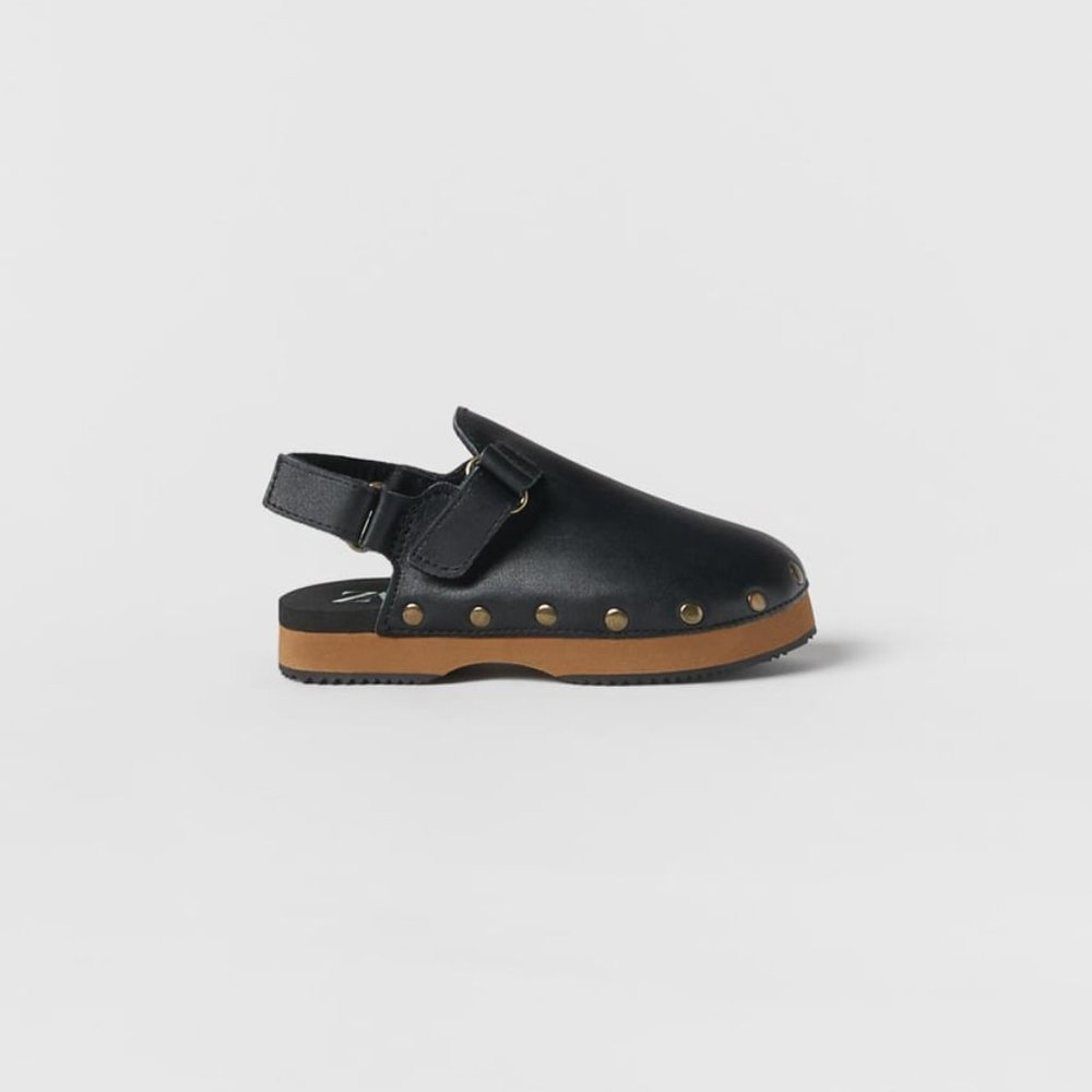 Zara Leather Clogs - 6½